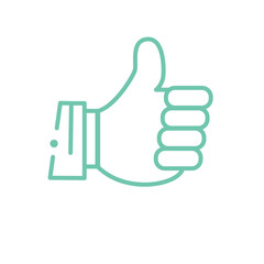 Vector Line Art Icon Button Like, Line Art Icon Button Like, Design Icon Line Art Symbol Like