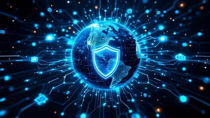 Fototapeta premium Security global network