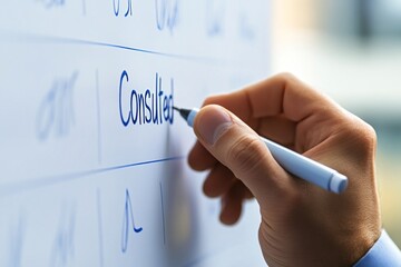 Hand Writing on a Whiteboard