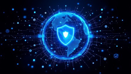 Obraz premium Security global network