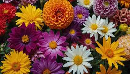 A vibrant mix of flowers