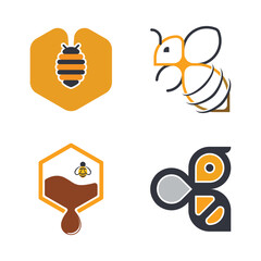 Bee Logo Template Icon