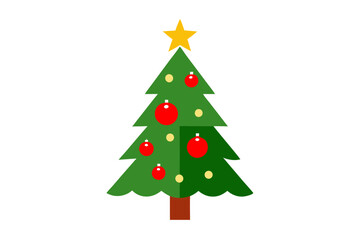 Christmas-themed digital illustration with festive icons and ornaments