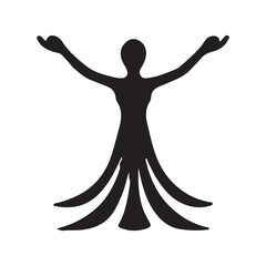 silhouette of a dancing person