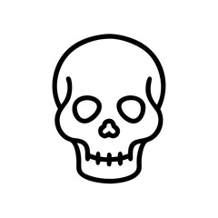 Fototapeta premium Good icon of a basic skull outline 