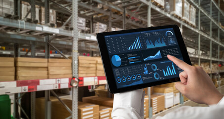 Business data dashboard provide business intelligence analytic for marketing strategy planning snugly with big data set to analyze customer demands and foreseeing business future