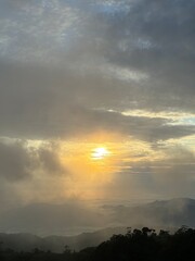 sunset in the clouds