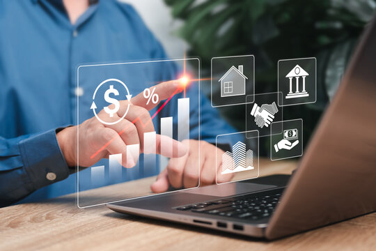 Asset management concept, Businessman Investment and marketing analysis of real estate business, Financial Property Digital assets, Long-term investment, construction. Investment business Buy and sell