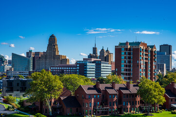 Skyline of Buffalo, New York, in Summer