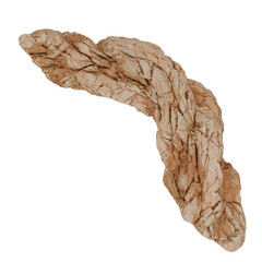 big rock stones isolated on transparent background, Realistic 3D render.