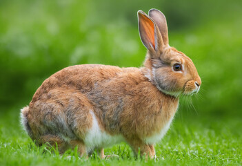 Fototapeta premium cute rabbit with a natural background