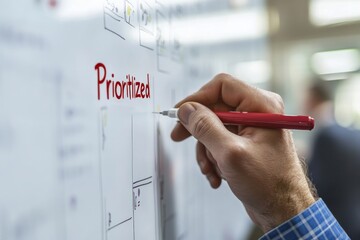 Prioritized Tasks on Whiteboard