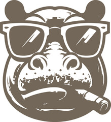  sunglass in hippo image