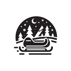 Inflatable Sled vector icon symbol design illustration