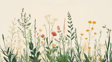 Wildflower Meadow: Delicate Floral Art Print