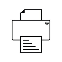 Printer icon template color editable. Print documents technology symbol. Calendar, chart and checklist signs. Vector illustration. Eps file 16.