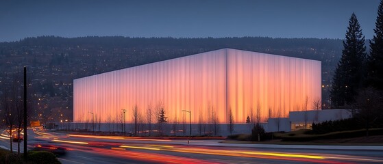 A massive white billboard on the side of a highway with vehicles speeding past and open sky in the background