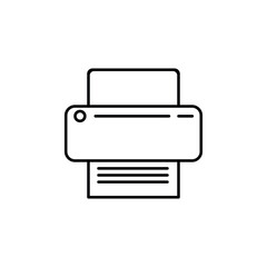 Printer icon vector illustration graphic design. Printing printer flat icon symbol. Outline ink printer vector icon for web design isolated on white background. Eps file 26.