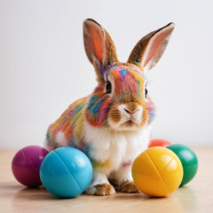 cute rabbit with a natural background