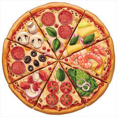 Tasty Pepperoni Pizza Slice Isolated Stock Photo for Culinary Projects