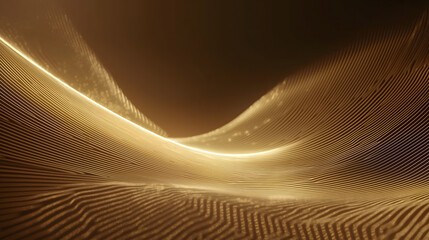 abstract background with golden waves
