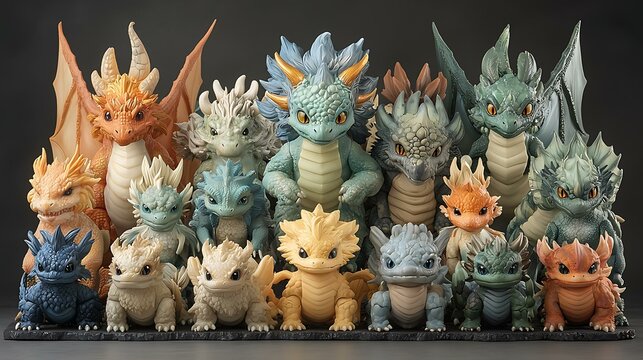 High-energy display of action-oriented art toys on a metallic backdrop with sharp studio lighting