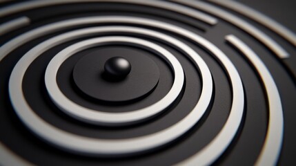 Abstract Geometric Design with Sphere in Center