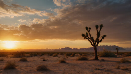 Obraz premium sunset over the desert