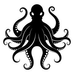 octopus silhouette illustration