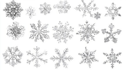 silver snowflakes christmas decoration isolated on white