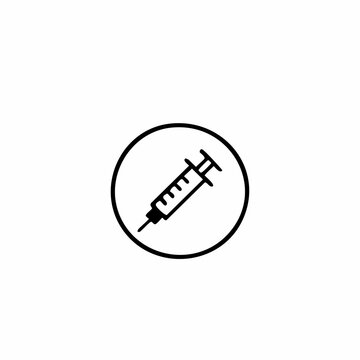 recommend clip art: Syringe Icon in Circle - Injection, Vaccine, and Medical Symbol in Line Art