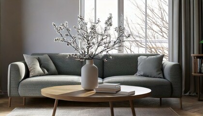 modern living room with sofa