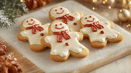 Fototapeta premium set of christmas cookies isolated on white