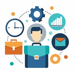 business icon set illustration