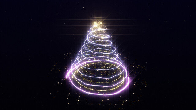 Christmas Tree Particles Elegant Logo Reveal 99 1:1 16:9 9:16
