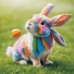 cute rabbit with a natural background