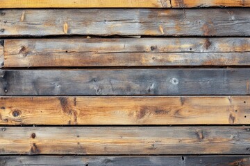 Naklejka premium A Beautifully Weathered Rustic Wooden Plank Wall Capturing the Essence of Nature and Craftsmanship