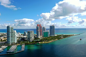 Naklejka premium Miami Beach Aerial Views