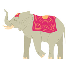 hindu elephant with traditional decoration