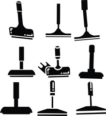 floor wiper icon symbol sign vector, clean, washer, house