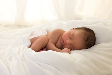 African newborn baby backlit