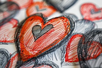 A collection of colorful hearts arranged on a table, perfect for romantic occasions or Valentine's Day