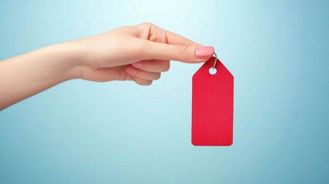 Fluctuating Digital Price Tag Held by Isolated Hand - Concept of Changing Value and Market Dynamics