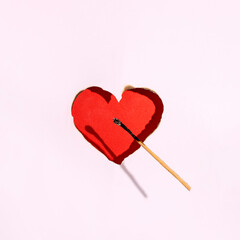 Burnt heart, minimal creative concept, lost passion, ex love.