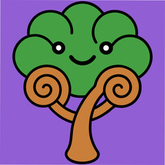 Twisting Tree Branch Line Art Vector Design with Natural Elegant Look