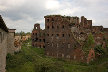 Russia Saint Petersburg Shlisselburg on a cloudy summer day