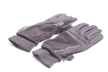 Men's winter sports gloves isolated on white background