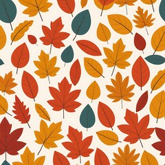 Autumn leaves flat design