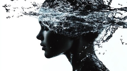 A woman in deep reflection