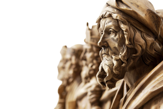 Moment of reflection for believers to contemplate their lives isolated on transparent background